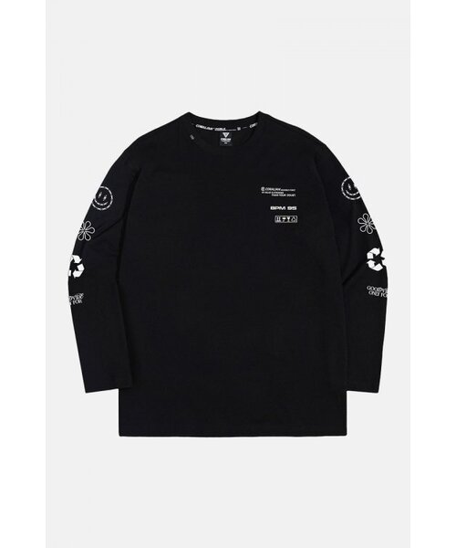 CORALIAN(コラリアン)の「タイポグラフィック長袖コットンTシャツブラック(Tシャツ/カットソー・レディース・その他・S/M/L/2XL/XL/4XL/5XL/XS/3XL)」の6枚目の写真