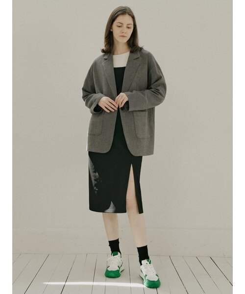 AVANT-G(アバン)の「Small Check Overfit Jacket - Black(テーラードジャケット・レディース・その他・FREE)」の2枚目の写真