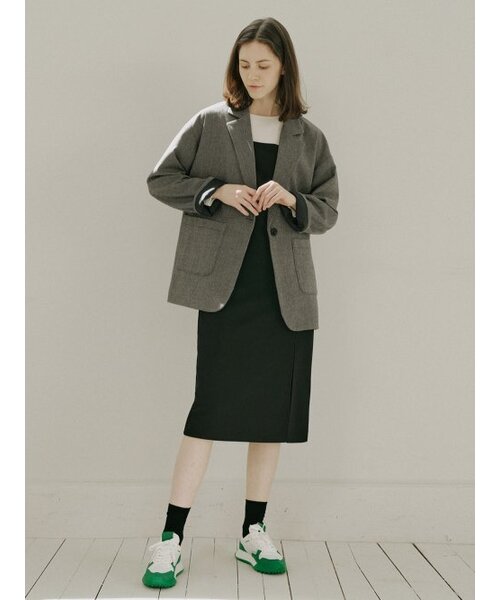 AVANT-G(アバン)の「Small Check Overfit Jacket - Black(テーラードジャケット・レディース・その他・FREE)」の3枚目の写真