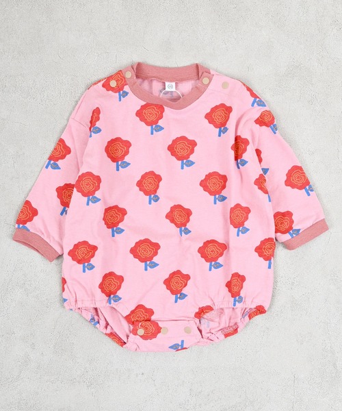 MARKEY'S（マーキーズ）の「26年春夏新作/ソウガラナガソデボディシャツ（ロンパース・キッズ・ベージュ系その他/ホワイト系その他/マルチ/ピンク系その他・70/80）」の3枚目の写真