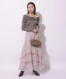 【新品未使用】新作✨Mystrada スカート　ピンクベージュ マイストラーダ Mystrada New配色レースタイトスカート （ピンク