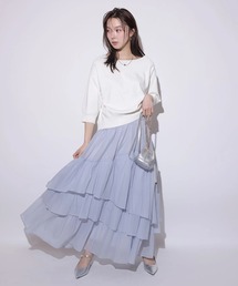 Mystrada（マイストラーダ）の「シアーランダムティアードスカート