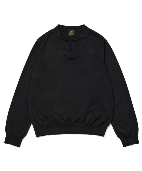 Noen(ノエン)の「スキッパーニットポロ(ニット/セーター・メンズ・ブラック/グレー・LARGE/MEDIUM)」の3枚目の写真
