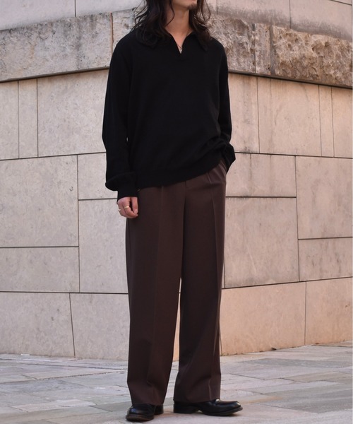 Noen(ノエン)の「スキッパーニットポロ(ニット/セーター・メンズ・ブラック/グレー・LARGE/MEDIUM)」の19枚目の写真
