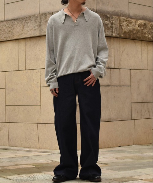 Noen(ノエン)の「スキッパーニットポロ(ニット/セーター・メンズ・ブラック/グレー・LARGE/MEDIUM)」の20枚目の写真