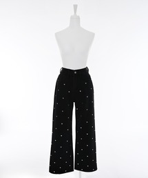 Narcissus（ナルシス）の「ハートスタッズデニム/ストレートデニム/メタリックハート（デニムパンツ）」