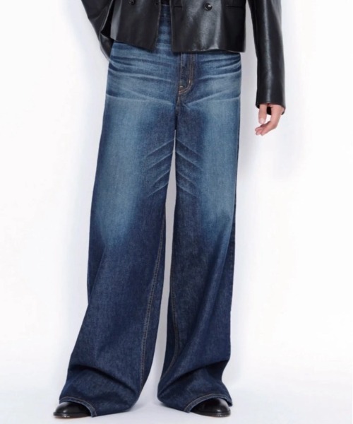 JOHN LAWRENCE SULLIVAN WASHED DENIM WIDE PANTS (JLS-02-26)（デニム