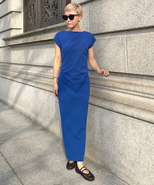 JENNE(ジェンヌ)の「ドレープカットストレッチワンピース(ワンピース・レディース・ブルー/ブラック/ネイビー・SMALL/MEDIUM/LARGE/X-LARGE)」の22枚目の写真