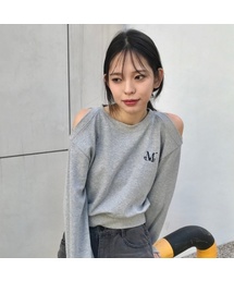 スウェット オフショルダー」に該当するトップス（グレー/灰色系