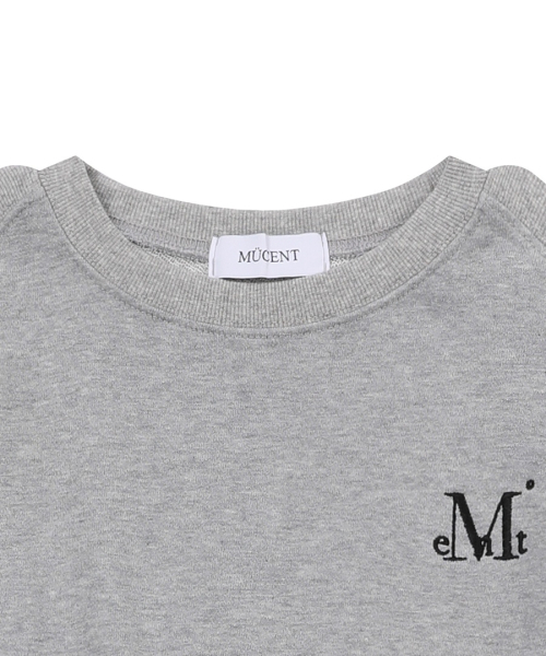 MUCENT（ムセント）の「ヘニングオフショルダークロップスウェット（2カラー）（スウェット・レディース・グレー/ブラック・FREE）」の4枚目の写真