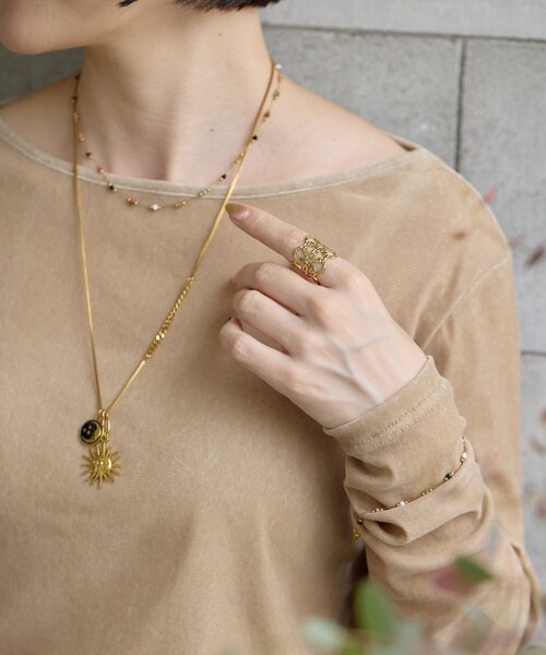 ear PAPILLONNER（イアパピヨネ）の「《金属アレルギー対応/ステンレス》バブルリング（リング・レディース・シルバー/ゴールド・14）」の10枚目の写真