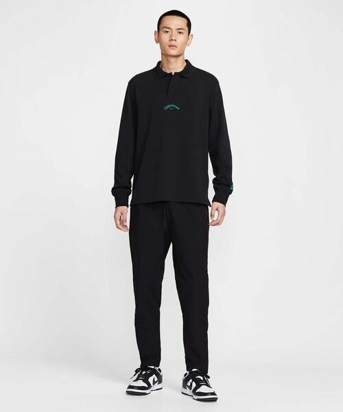 NIKE（ナイキ）の「ナイキ スポーツウェア クラブ メンズ ロングスリーブ ポロ / Nike Sportswear Club Men's Long-Sleeve Polo IF0771-010 Black（ポロシャツ・メンズ・ブラック・XL/2XL/L/M/S）」の7枚目の写真