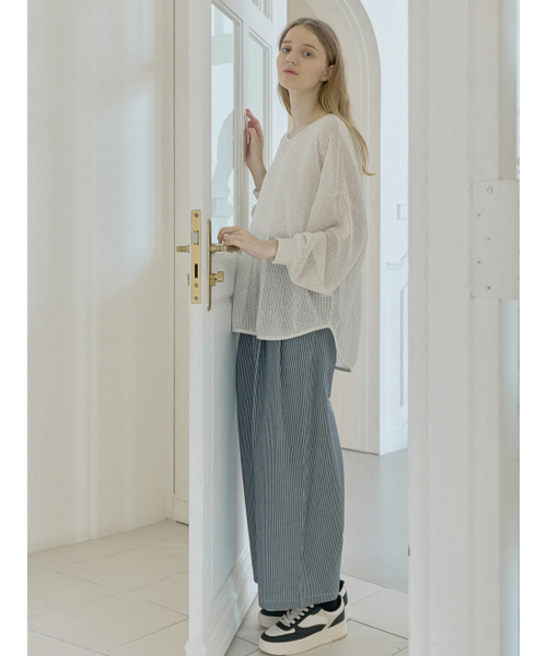 AVANT-G(アバン)の「See Through Overfit Knit Pullover - OATMEAL(ニット/セーター・レディース・その他・FREE)」の3枚目の写真