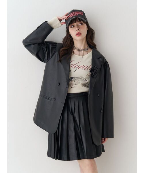 jouetie（ジュエティ）の「ニーレングスプリーツスカート【セットアップ対応】（スカート・レディース・その他2/その他1/ブラック・MEDIUM）」の18枚目の写真