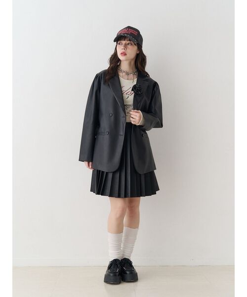 jouetie（ジュエティ）の「ニーレングスプリーツスカート【セットアップ対応】（スカート・レディース・その他2/その他1/ブラック・MEDIUM）」の19枚目の写真