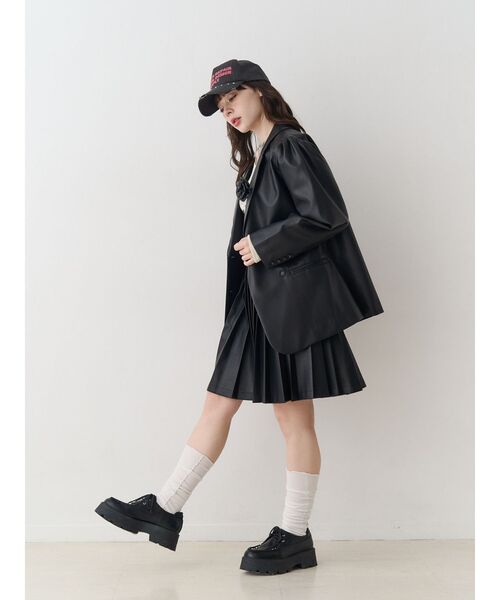 jouetie（ジュエティ）の「ニーレングスプリーツスカート【セットアップ対応】（スカート・レディース・その他2/その他1/ブラック・MEDIUM）」の20枚目の写真