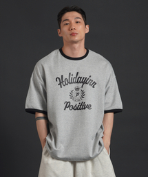 スーパーローバーフィットリング半袖Tシャツ - グレー