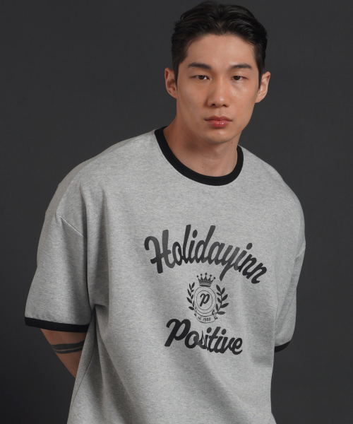 PHERMENON(フェルメノン)の「スーパーローバーフィットリング半袖Tシャツ - グレー(Tシャツ/カットソー・メンズ・その他・1/2)」の2枚目の写真