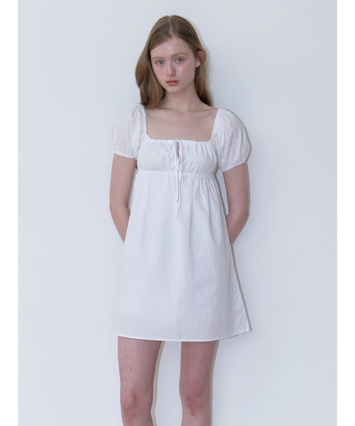 KINDABABY(カインダベイビー)の「baby belle mini dress - white(ワンピース・レディース・ホワイト・FREE)」の1枚目の写真