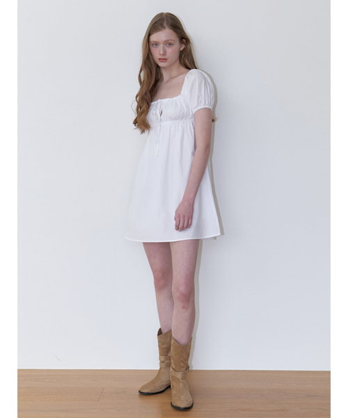KINDABABY(カインダベイビー)の「baby belle mini dress - white(ワンピース・レディース・ホワイト・FREE)」の2枚目の写真
