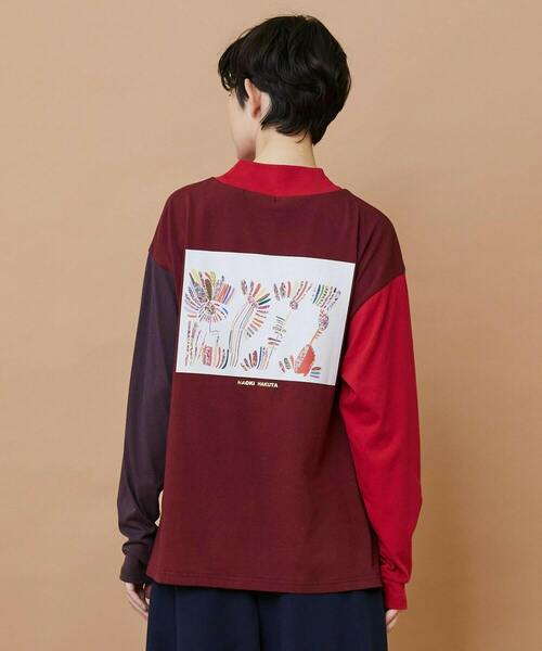 FRAPBOIS(フラボア)の「SYU-T(Tシャツ/カットソー・レディース・ブルー/レッド・1/2)」の4枚目の写真
