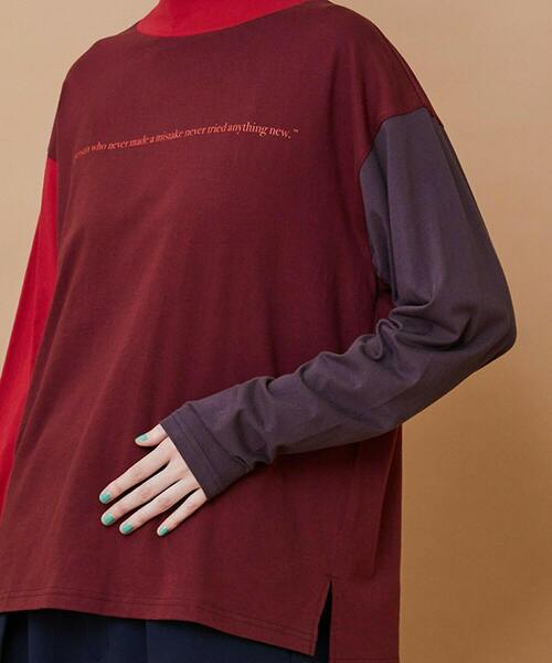 FRAPBOIS(フラボア)の「SYU-T(Tシャツ/カットソー・レディース・ブルー/レッド・1/2)」の6枚目の写真