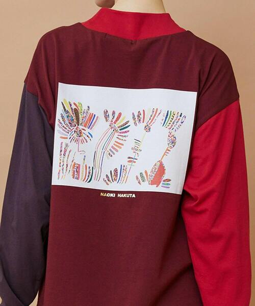FRAPBOIS(フラボア)の「SYU-T(Tシャツ/カットソー・レディース・ブルー/レッド・1/2)」の9枚目の写真