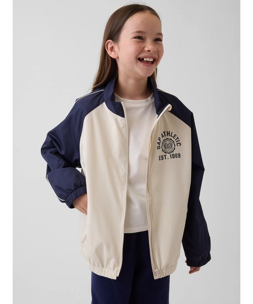 セール】GAP Athleticロゴ ウィンドブレーカー ジャケット (キッズ