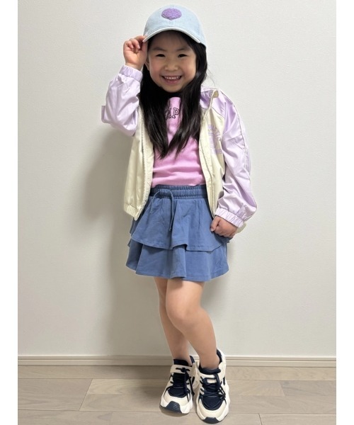 GAP(ギャップ)の「GAP Athleticロゴ ウィンドブレーカー ジャケット (キッズ)(ナイロンジャケット・キッズ・ネイビー/ラベンダー・160cm/150cm/140cm/130cm/120cm/110cm)」の6枚目の写真