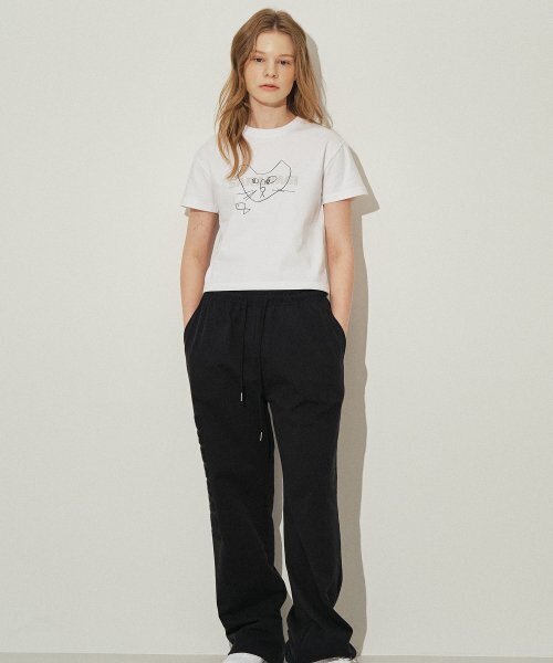 SARANAGI(サラナギ)の「SE01-CROP DOODLE TSHIRT WHITE(Tシャツ/カットソー・レディース・その他・FREE)」の4枚目の写真