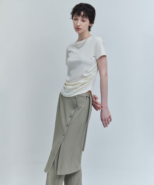 YOUTH（ユース）の「Shirring H/S T-Shirt - Lemon（Tシャツ/カットソー・レディース・その他・S/M）」の3枚目の写真