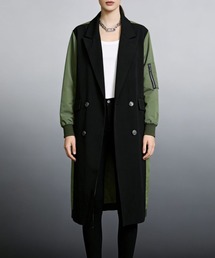 ボタン」に該当するレディースのノーカラーコートファッション通販