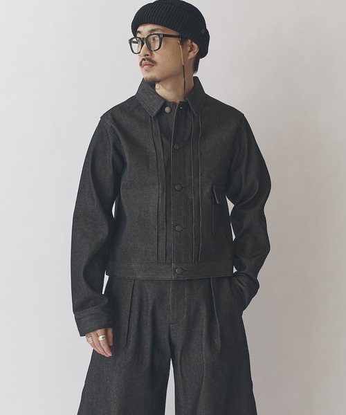 Lui's（ルイス）の「13.5ozリジットデニムブルゾン（デニムジャケット・メンズ・インディゴブルー/ブラック・M/S）」の3枚目の写真