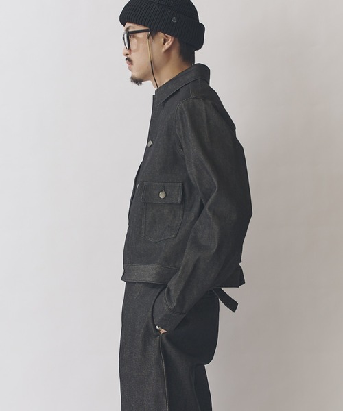 Lui's（ルイス）の「13.5ozリジットデニムブルゾン（デニムジャケット・メンズ・インディゴブルー/ブラック・M/S）」の5枚目の写真