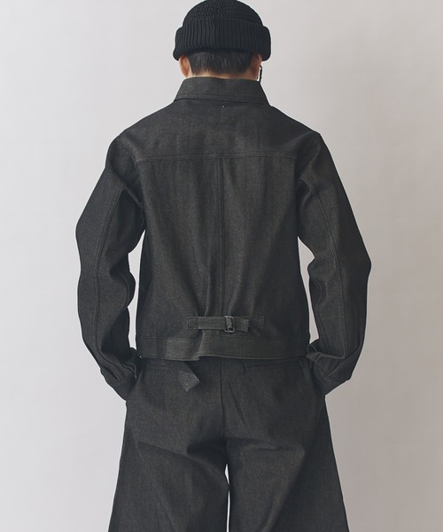 Lui's（ルイス）の「13.5ozリジットデニムブルゾン（デニムジャケット・メンズ・インディゴブルー/ブラック・M/S）」の6枚目の写真