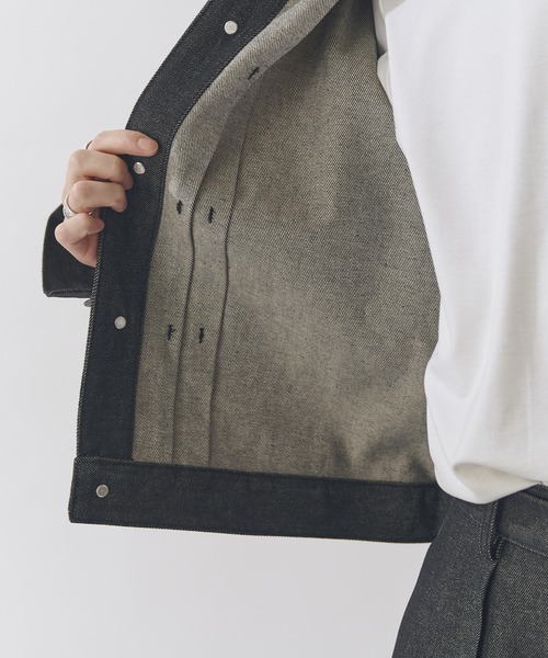 Lui's（ルイス）の「13.5ozリジットデニムブルゾン（デニムジャケット・メンズ・インディゴブルー/ブラック・M/S）」の10枚目の写真