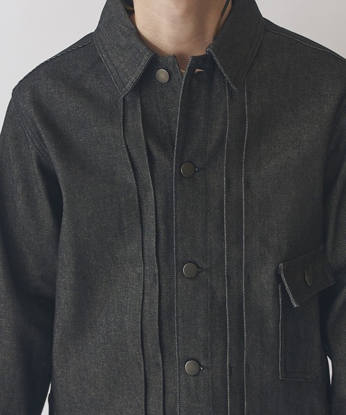 Lui's（ルイス）の「13.5ozリジットデニムブルゾン（デニムジャケット・メンズ・インディゴブルー/ブラック・M/S）」の9枚目の写真