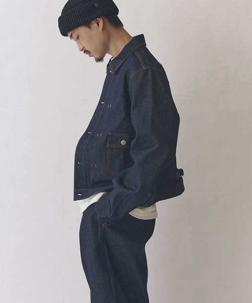 Lui's（ルイス）の「13.5ozリジットデニムブルゾン（デニムジャケット・メンズ・インディゴブルー/ブラック・M/S）」の13枚目の写真