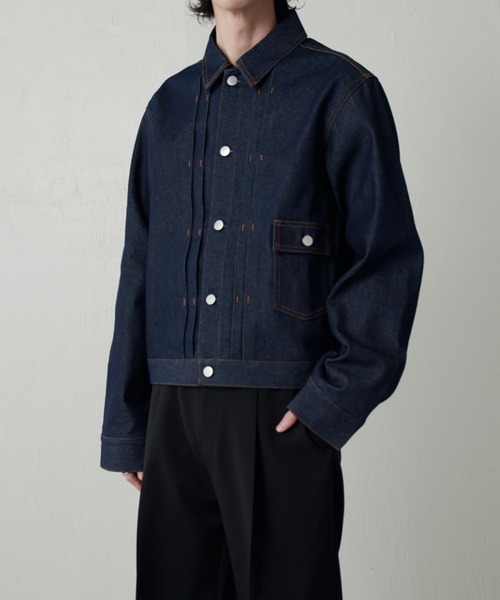 Lui's（ルイス）の「13.5ozリジットデニムブルゾン（デニムジャケット・メンズ・インディゴブルー/ブラック・M/S）」の22枚目の写真