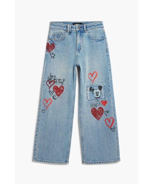 Desigual（デシグアル）の「ミッキーマウス ハート プリント デニムパンツ ディズニー（デニムパンツ・レディース・ブルー・38/40/44/36/42/34）」の18枚目の写真