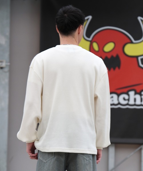 TOY MACHINE(トイ マシーン)の「TOY MACHINE/トイマシーン 長袖 Tシャツ ロンT サーマル ヘンリーネック MTMPGLT5(Tシャツ/カットソー・メンズ・オフホワイト/チャコールグレー・M/L/XL)」の4枚目の写真