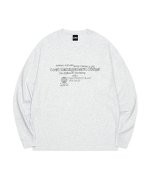 DOODLE LOGO LONG SLV TEE light heather gray
