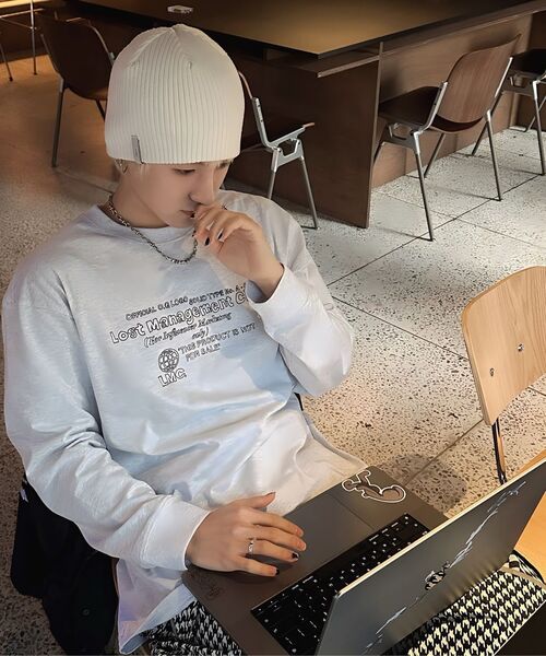 LMCの「DOODLE LOGO LONG SLV TEE light heather gray(Tシャツ/カットソー・レディース・その他・M/L/XL)」の6枚目の写真
