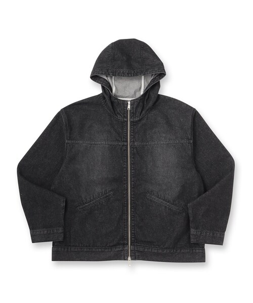 セットアップ対応】デニムフードブルゾン（ブルゾン）｜tk.TAKEO