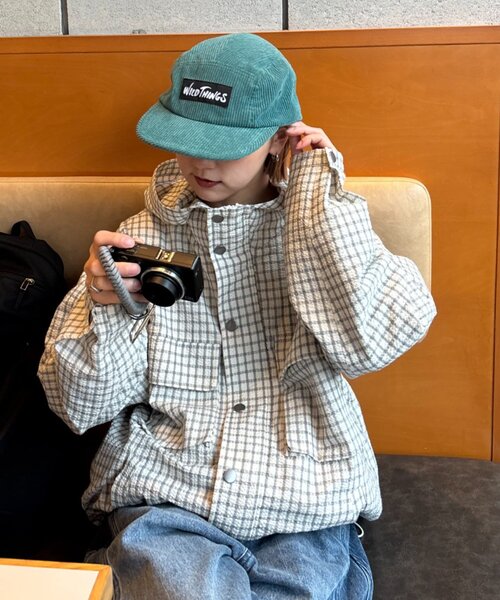 CIAOPANIC TYPY（チャオパニックティピー）の「【UNISEX】チェックフードシャウター（パーカー・メンズ・ネイビー/ホワイト/ブラック・LARGE/MEDIUM）」の11枚目の写真