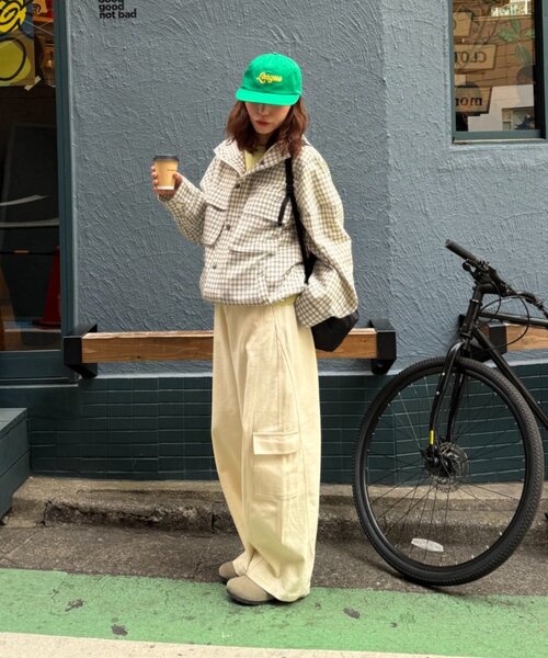 CIAOPANIC TYPY（チャオパニックティピー）の「【UNISEX】チェックフードシャウター（パーカー・メンズ・ネイビー/ホワイト/ブラック・LARGE/MEDIUM）」の20枚目の写真