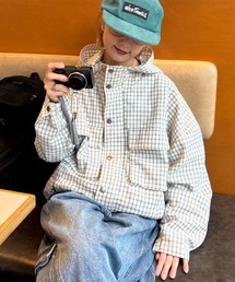 CIAOPANIC TYPY（チャオパニックティピー）の「【UNISEX】チェックフードシャウター（パーカー）」