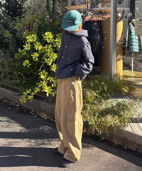 CIAOPANIC TYPY（チャオパニックティピー）の「【UNISEX】チェックフードシャウター（パーカー・メンズ・ネイビー/ホワイト/ブラック・LARGE/MEDIUM）」の4枚目の写真