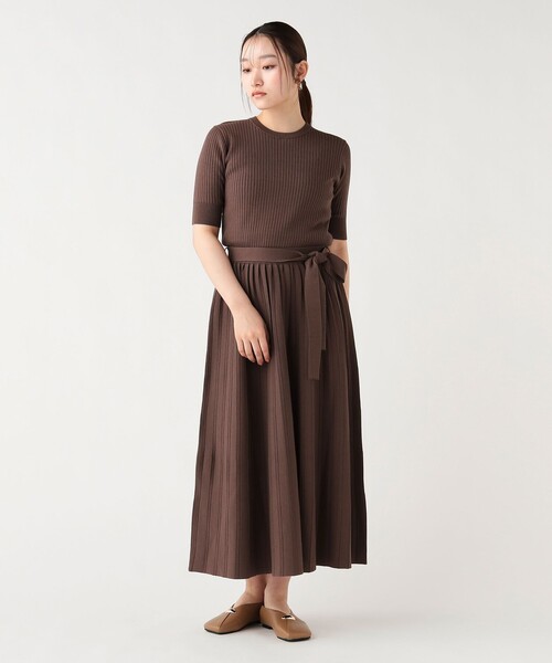 BEAMS HEART(ビームスハート)の「半袖ニット セットアップ(ワンピース・レディース・サックスブルー/ネイビー/ブラウン・SMALL/MEDIUM)」の17枚目の写真