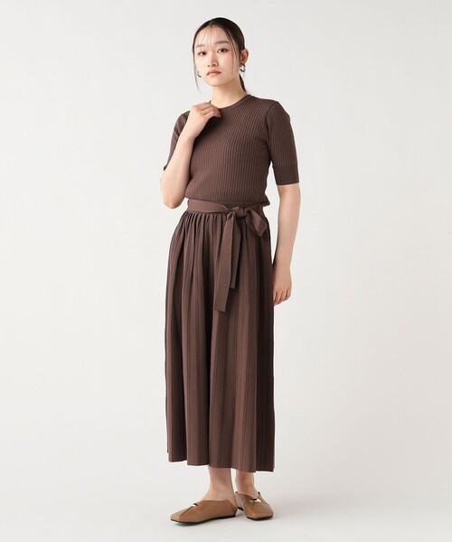 BEAMS HEART(ビームスハート)の「半袖ニット セットアップ(ワンピース・レディース・サックスブルー/ネイビー/ブラウン・SMALL/MEDIUM)」の18枚目の写真